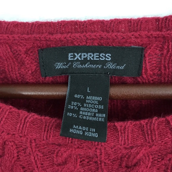 Express Merino Wool Angora Cashmere Sweater - Picture 3 of 6